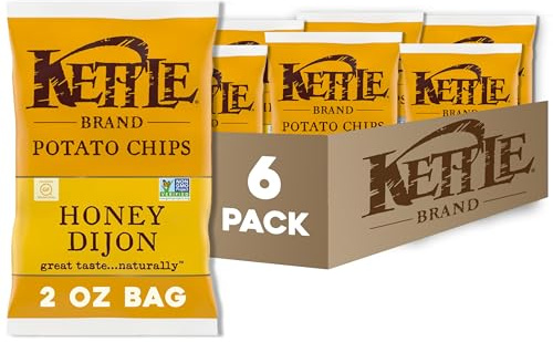 Kettle Brand Potato Chips Caddy, Honey Dijon, 2-Ounce Bags, 6 Count