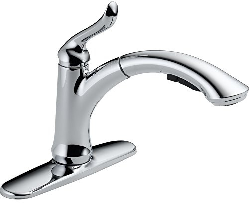 Delta 4353-DST Linden Single Handle Pull-Out Kitchen Faucet, Chrome