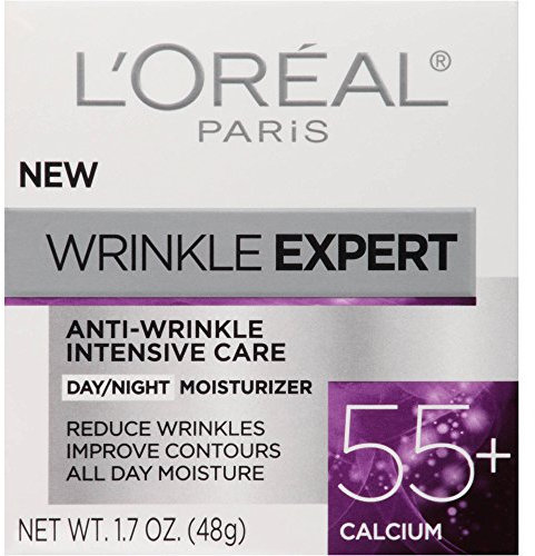 L’Oréal Paris Wrinkle Expert Anti-Wrinkle 55+ Day Cream, Moisturiser Specifically Designed to Reduce Wrinkle Appearance, Firms Skin & Redefines Facial Contours, formulated with Calcium, 50ml
