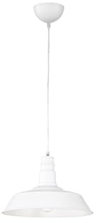 Reality Leuchten R30421001 Will, pendellampa, metall, E27, vit matt, 36 x 36 x 150 cm