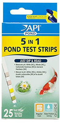 API POND 5 IN 1 POND TEST STRIPS Pond Water Test Strips 25-Count
