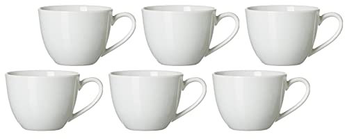 Snap by R&B Kaffee-Serie Bianco weiß Material 6er Cafe au Lait Tassen-Set