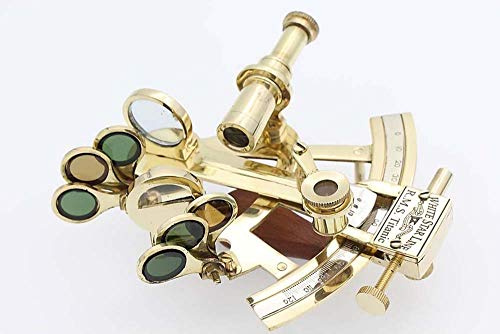 ROORKEE INSTRUMENTS (INDIA) A NAUTICAL REPRODUCTION HOUSE Titanic Memorabilia Sextant aus Messing, 12,7 cm, Weiß