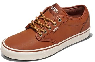 Vans Men's Atwood Shoe | Low-Top Fashion Sneakers for Work, Walking & Casual Everyday Wear, (Leather) Brown/Mashmallow, 10.5