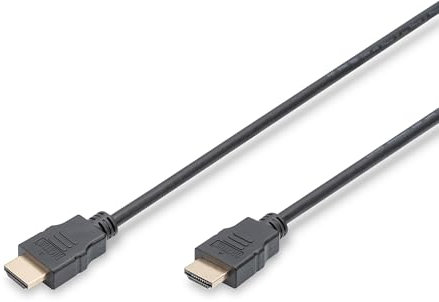 DIGITUS HDMI-Kabel - Full-HD - 3m - Ethernet, ARC, CEC, 3D, Dolby - Kompatibel mit PS4, PS5, Xbox Schwarz