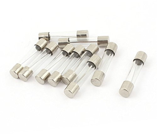 sourcingmap 10Pcs 250V 15A Quick Fast Blow Glass Fuses Tubes 6mm x 30mm