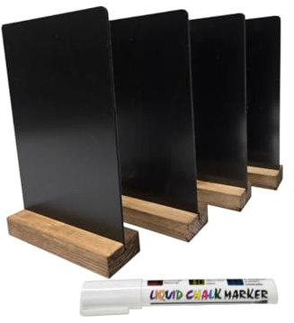 A5 Chalkboard Blackboard Pub Tabletop X Four Only + A Free Liquid Chalk Pen