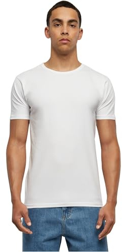Urban Classics T-Shirt Moulant en Stretch Homme T-Shirt Manches Courtes Blanc XL