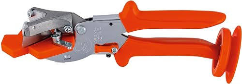 Original LÖWE Dichtungsprofilschere 4.104/VR mit zwei Anschlagwinkeln für den professionellen Einsatz im Fensterbau - Profilschere mit V-Schnitt zum Ausklinken von Dichtungsprofilen an Außenecken