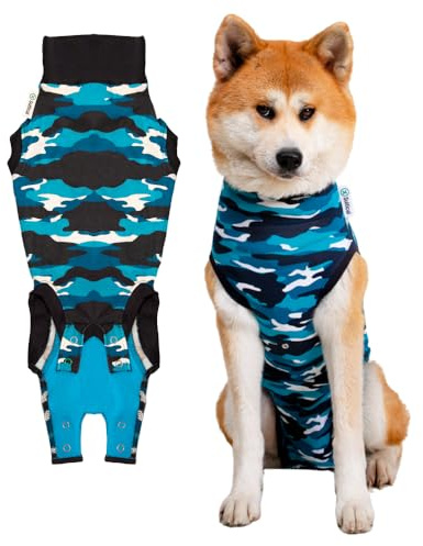 Suitical Recovery Suit Dog, Large, Blue Camouflage