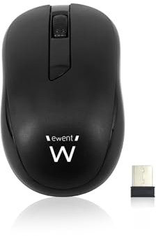 Ewent EW3223 Souris Sans Fil avec Capteur Optique 1000 dpi-Nano Récepteur USB Noir