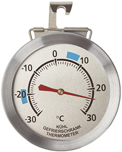 SUNARTIS - Kühl- und Gefrierschrankthermometer | Hochwertiges Kühl- und Gefrierschrank Thermometer | Gefrier- und Kühlschrankthermometer mit Fuß und Haken zum Stellen oder Hängen | 7,2x2,5cm
