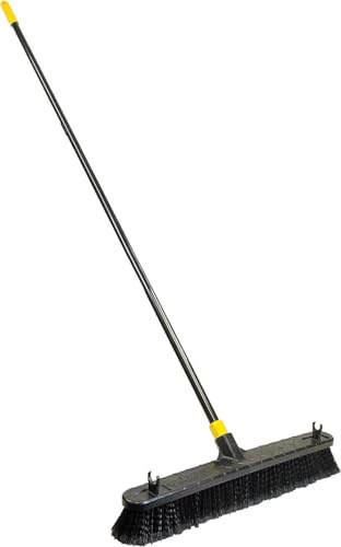 Quickie Bulldozer Smooth Surface Push Broom, 24-Inch, Black