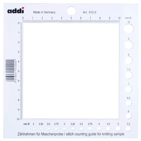 Addi Zählrahmen Weiß - Zählhilfe für Strick- und Häkelprojekte