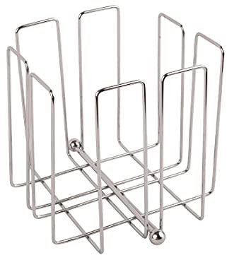 APS 11765 Serviettenhalter -WIRE-, 19 x 19 cm, H: 19 cm, Metall verchromt, für ca.150 Servietten 1/4 Fal