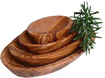 D.O.M.® Schalen oval aus Olivenholz im 4er Set