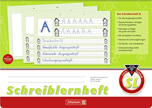 Imparare a scrivere Quaderno/Quaderno Rigatura SL (DIN A4 – 16 fogli/Croce)