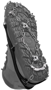 Hillsound FreeSteps6 Crampon, Ice Cleat All-Purpose Traction System for Packed Snow & Ice Conditions, Black, X-Large