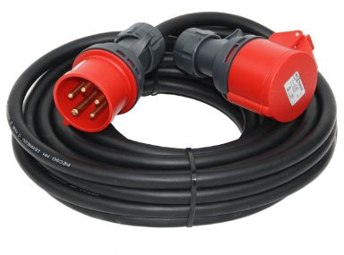 CEE Starkstromkabel 50m 16A CEE Verlängerungskabel H07RN-F 5x2,5mm² | mit Stecker und Kupplung aus dem Hause PCE