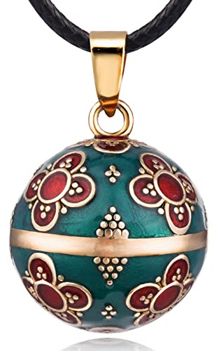 Eudora Harmony Ball Vintage Bisuteria Collar de Mujer, Llamador de ángeles Embarazada, Colgantes de Mujer Primer Embarazo Mamá Amigo Hermana Esposa Mejor Regalo, 114,3CM