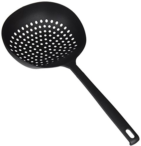 Fackelmann Schiumarola in Nylon, per Scolare, Schiumare, Scolapasta Ottimale per Pasta, Pasta Ripiena, Fritti, Colino Resistente al Calore, Dimensioni 36 x 16,5 cm