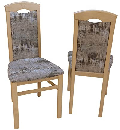 moebel direkt online Massivholzstuhl (2Stück) Dunja buche Natur - Schoko