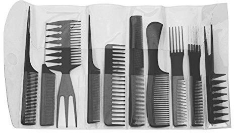 Diane D7901 Assorted Comb Kit - 10 PC Set (Black)