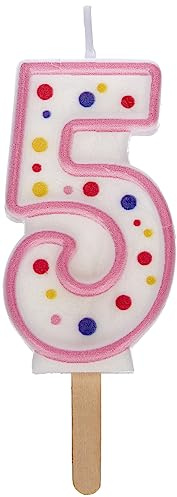 PME Pink Number 5 Candle