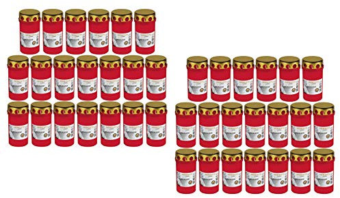 Choice - Bruciatore per Tomba n. 3, con Coperchio, Colore Rosso, 40er Pack