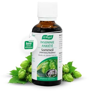 A.VOGEL – Complément alimentaire – Améliore la qualité du sommeil - Extrait de valériane et de houblon frais – Naturel - Anti-stress, Relaxation & Sommeil - Effet calmant - 50 ml