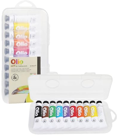 H&P Ölfarbentube 18 ml Blisterverpackung 10 sortierte Farben