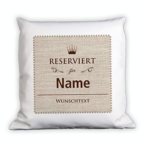 Herz & Heim® Kissen - Reserviert für - mit Namen und Wunschtext