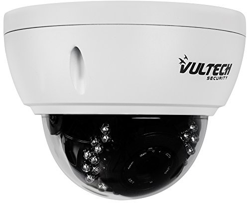 VulTech Security CM-DM1080IP-POE Telecamera, Dome, IP, 1/2.7, 2 mpx, 1080 p, 4 mm, LED IR, 24 Pezzi, 25 m, Bianco