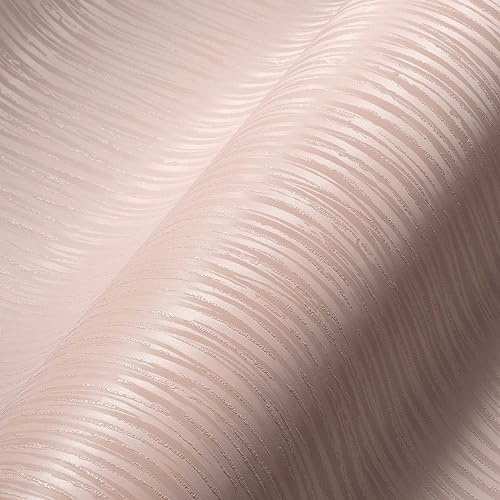 A.S. Création Vliestapete Romantico Tapete Uni 10,05 m x 0,53 m metallic rosa Made in Germany 304303 30430-3