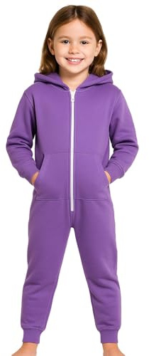 A2Z 4 Kids Plain Girls Boys Camouflage Onesie One Piece Super Soft - Onesie Lilac 7-8