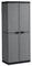 Keter Armadio Jolly Portascope, 3 Ripiani Regolabili, Grigio/Nero, 68x39x166H cm