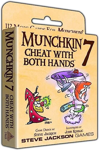 Steve Jackson Games | Munchkin 7: Cheat with Both Hands | The Hilarious Card Expansion Game for 3 to 6 Players | Ages 10 and Up | English