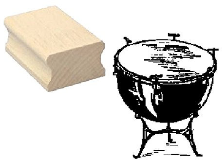 Stempel Holzstempel Motivstempel « PAUKE » Scrapbooking - Embossing Musik Trommel Schlagzeug Komponist Schlagzeuger Drumstick Drum