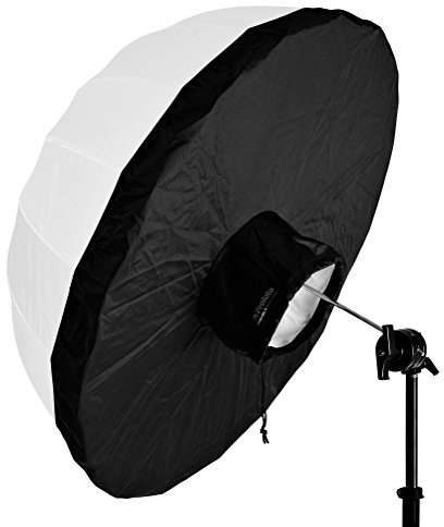 Profoto Extra große Regenschirm-Rückwand, passend für 165,1 cm extra große durchsichtige Regenschirme, weiße Innenseite, Schwarze Außenseite