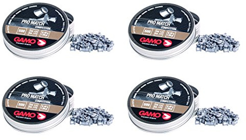 4 latas de 500 perdigones Copa Diabolo Pro-Match Competición. Calibre 4,5mm. Modelo Gamo 321834