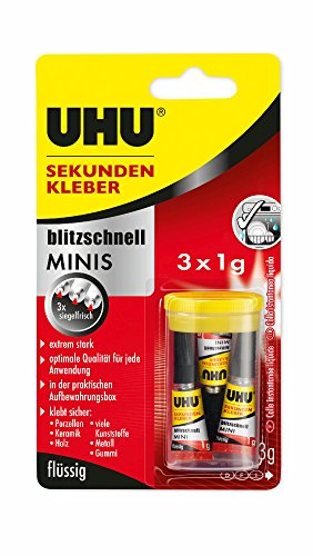 UHU blitzschnell MINIS fluessig Sekundenkleber 45415 3g