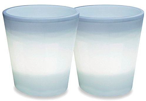 Beleuchteter Pflanzkübel im 2er Set Outdoor LED Blumentopf Ø 28cm warmweiß 6m Zuleitung und Trafo IP44 - Terrassenbeleuchtung