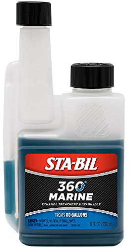 STA-BIL 360 Marine Ethanol Treatment and Fuel Stabilizer - Prevents Corrosion - Helps Clean Fuel System For Improved In-Season Performance - Treats Up To 80 Gallons, 250 ml, Black