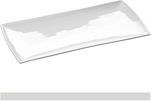 Maxwell & Williams East Meets West Servierplatte 36x18cm Bandeja para Servir, Porcelana, Blanco, 18 cm