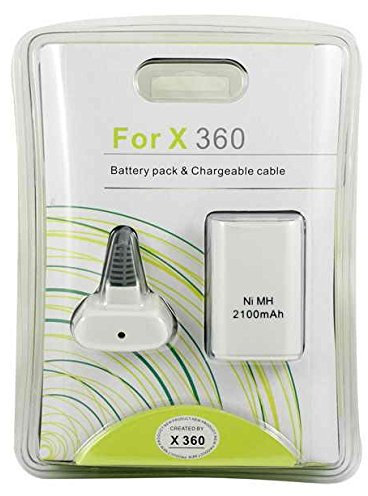 Bateria para Recargable Carga y Juega para Mando Inalámbrico Xbox 360 (Incluye Cable Play and Charge
