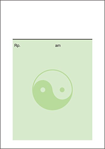 250 Privatrezepte Privatrezeptzettel lose für Ärzte und Heilpraktiker Format DIN A6, TCM Yin-Yang grün pr105-3