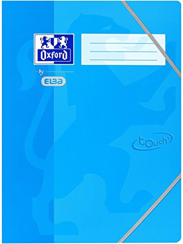 Oxford Eckspanner-Mappe A4, fester Karton, Soft Touch-Oberfläche, blau