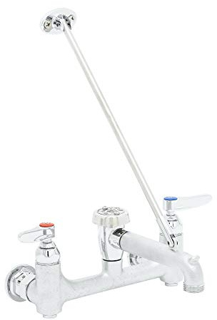 T&S Brass B-0665-BSTR Service Sink Faucet, Built-in Stops, Vacuum Breaker