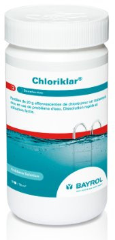 BAYROL Chloriklar - Schnell lösliche Chlortabletten 20g / Chlortabs 20g mit sehr hohem Aktivchlor Gehalt - organisch - 1 kg