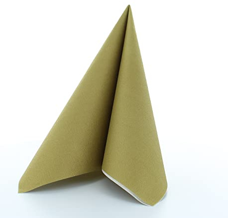 Mank Airlaid Servietten 40x40 cm Premium Einweg Serviette stoffähnlich und saugstark perfekt für Hochzeit & Partys 50 Stück Gold